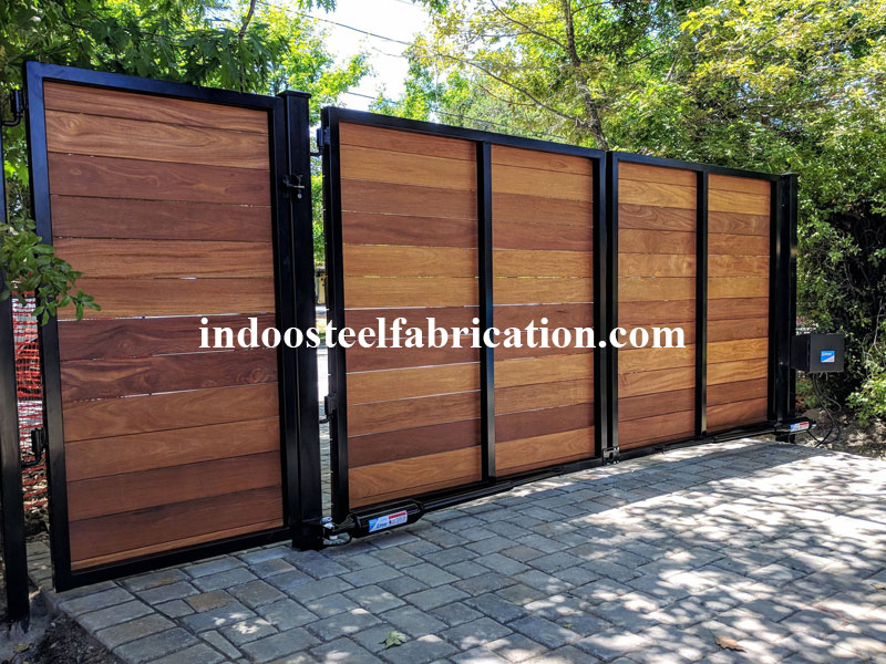 Wrought Iron Wooden Gate